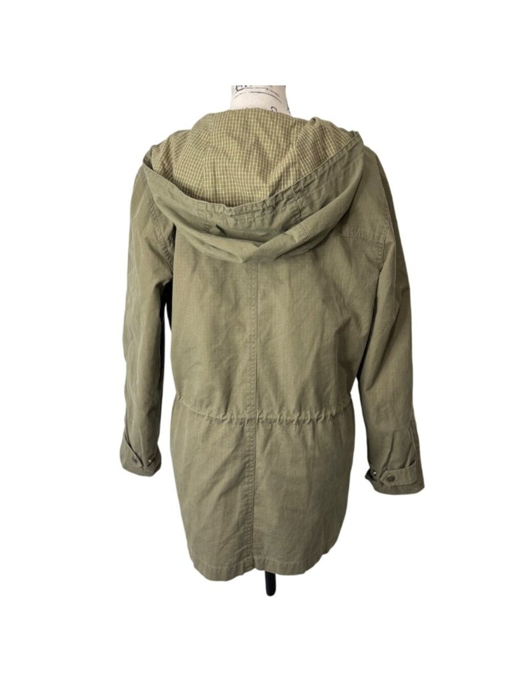 Lauren Ralph Lauren Size S Hooded Jacket Green Field Cotton Utility Anorak Parka - Picture 6 of 10